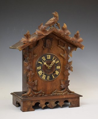 Lot 443 - Late 19th century cuckoo bracket clock with fusee movement