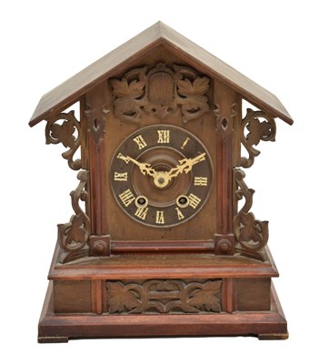 Lot 595 - Early 20th century cuckoo bracket clock