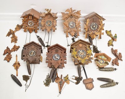 Lot 591 - Group of eight various 20th century cuckoo clocks