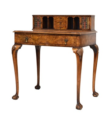 Lot 492 - 20th century walnut bonheur du jour or writing desk