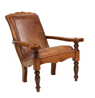 Lot 487 - 20th century teak 'plantation' chair