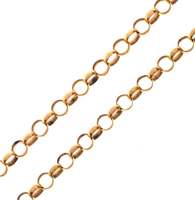 Lot 58 - 9ct yellow gold belcher link chain