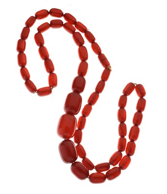 Lot 102 - Cherry bakelite amber necklace