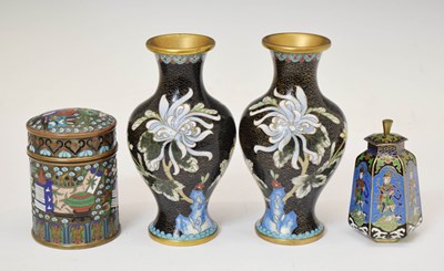 Lot 439 - Four pieces of Chinese cloisonné