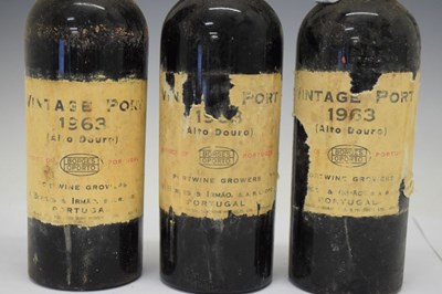 Lot 279 - Three bottles of Vinhos Borges Vintage Port, 1963