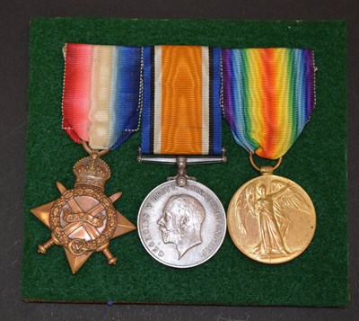 Lot 239 - British First World War medal trio to Sapper E.J. Manchip, Royal Engineers