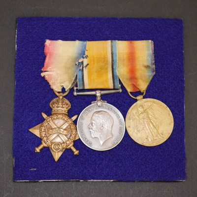 Lot 240 - British First World War medal trio to J. Padden, Stoker 1st Class, Royal Navy