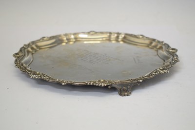 Lot 167 - Elizabeth II silver salver, and an Elizabeth II silver coin dish