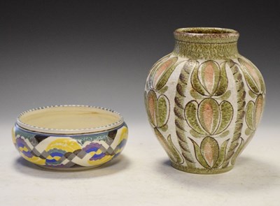 Lot 231 - Poole bowl and Denby vase