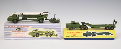 Lot 340 - Dinky Supertoys - 660 'Tank Transporter' and 666 'Missile Erector Vehicle'