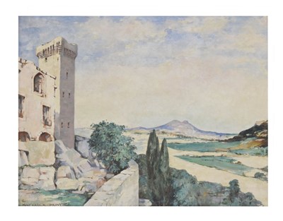 Lot 510 - 20th century English school - Oil on canvas - 'Montmajour Provence'