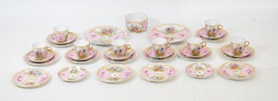 Lot 426 - Early 20th century Dresden porcelain part tea set