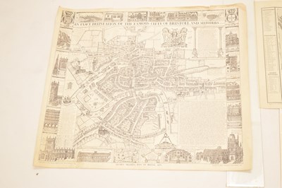 Lot 473 - 18th century 'Matthew's new & correct plan of the City and Suburbs of Bristol'