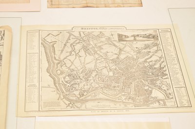 Lot 473 - 18th century 'Matthew's new & correct plan of the City and Suburbs of Bristol'