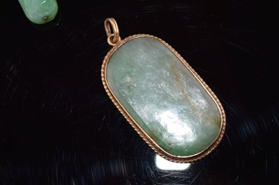 Lot 65 - Large Jade panel pendant