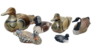 Lot 274 - Canada Goose by JB Garton, and a collection of decoy ducks