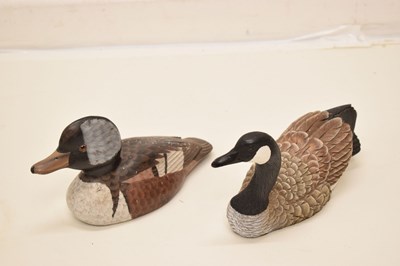 Lot 274 - Canada Goose by JB Garton, and a collection of decoy ducks