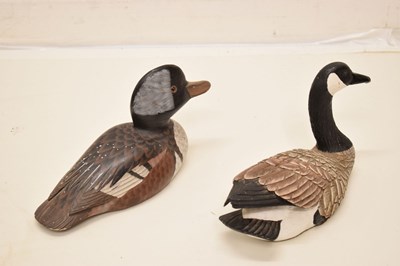 Lot 274 - Canada Goose by JB Garton, and a collection of decoy ducks