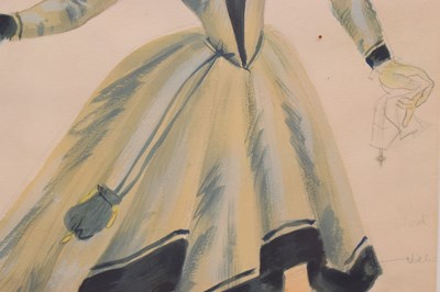 Lot 559 - Alan Barlow (1926-2005) - Three watercolours - Cast and costumes for 'The Merry Wives of Windsor'