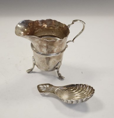 Lot 187 - George V Irish silver helmet shaped cream jug