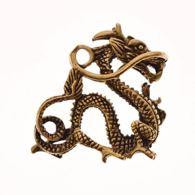 Lot 438 - Bronze dragon pendant