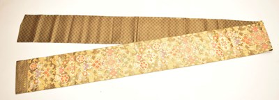 Lot 444 - 20th century Japanese obi kimono belt