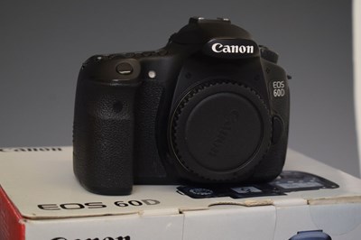 Lot 310 - Canon EOS 60D and 350D camera bodies, and camera lenses