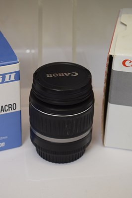 Lot 310 - Canon EOS 60D and 350D camera bodies, and camera lenses