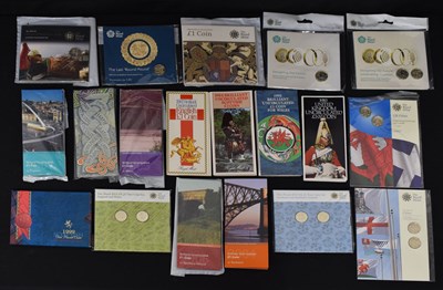 Lot 214 - Nineteen Royal Mint presentation £1 coin packs