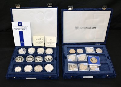 Lot 184 - Collection of silver proof and other coins commemorating HM The Queen Mother