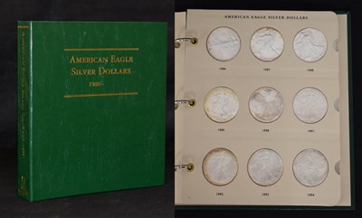 Lot 193 - Album of USA American Eagle Silver Dollars