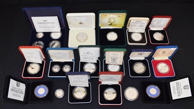 Lot 197 - Collection of Channel Island silver proof presentation and commemorative coins