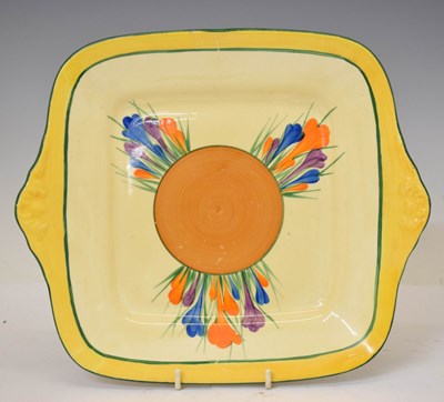 Lot 389 - Clarice Cliff 'Crocus' cake plate