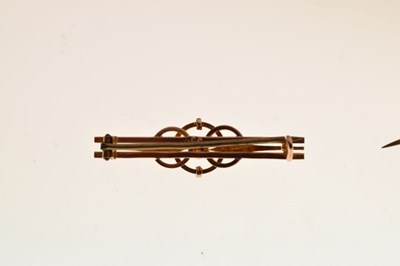 Lot 65 - Three 9ct gold brooches
