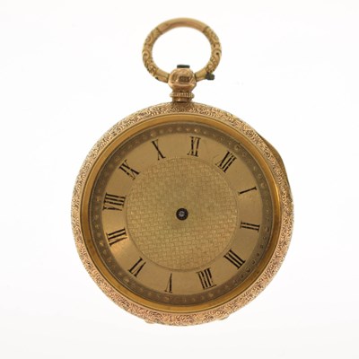 Lot 138 - Early 20th century 18K yellow metal pocket watch