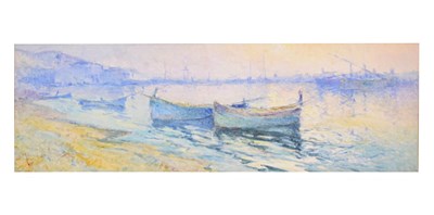 Lot 548 - Marius Rousse - Watercolour - 'Valetta, circa 1900'