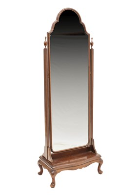 Lot 618 - Early 20th century mahogany cheval mirror