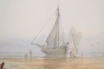 Lot 549 - Attributed to Henry Barlow Carter (British, 1804-1868) - Watercolour - 'Whitby Sands‘