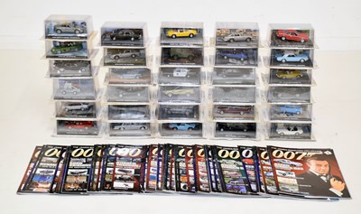 Lot 346 - Large collection of fifty-eight diecast model vehicles from The James Bond 007 Car Collection