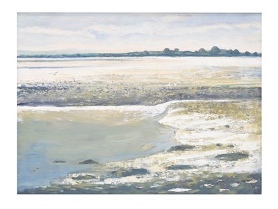 Lot 562 - June Bennett (British, 1935-2013) - Oil on canvas - 'Morning Light on the Solway'