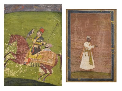 Lot Indian Mughal School - Two watercolours