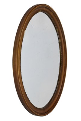 Lot 397 - Oval bevelled wall mirror