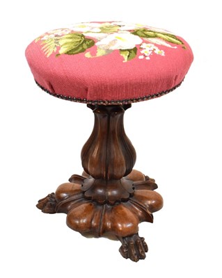 Lot 357 - Early Victorian revolving piano stool