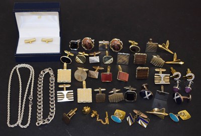 Lot 86 - Collection of late 20th century fashion cufflinks