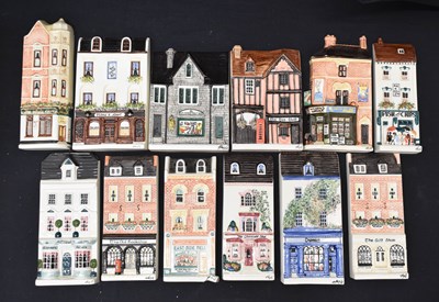 Lot 390 - Twelve Hazle 'A Nation of Shopkeepers' ceramics flat back house models