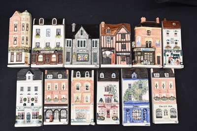 Lot 390 - Twelve Hazle 'A Nation of Shopkeepers' ceramics flat back house models
