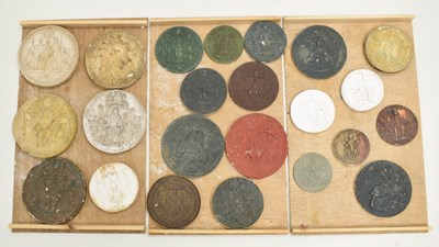 Lot 254 - Collection of early 20th century plaster and wax early seal impressions