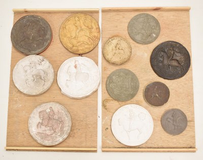 Lot 257 - Plaster impression of the seal of George III, etc