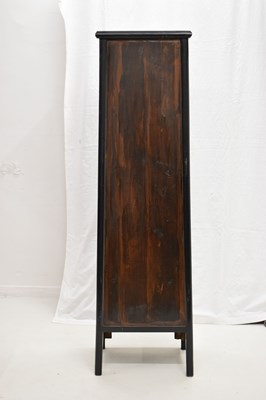 Lot 324 - Chinese black painted tall chest of eight drawers