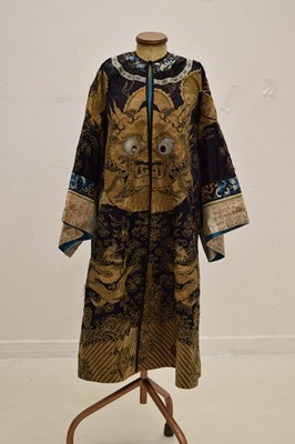 Lot 331 - Chinese silk 'dragon' robe